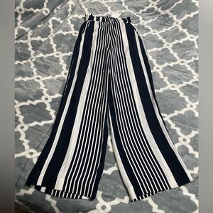 NWT H&M stripe wide leg pants SZ 32 XS